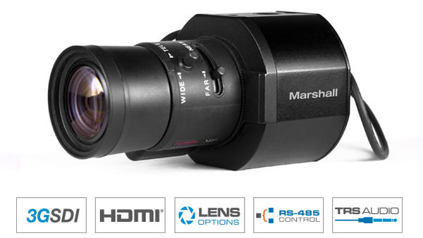 Marshall CV345-CSB Full-HD (3G/HD-SDI) 2.5MP Compact Broadcast Camera with AUDIO SDI / HDMI